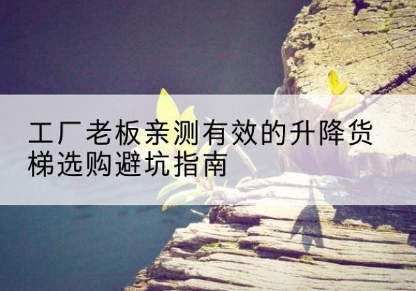 伽师升降货梯怎么选-工厂老板亲测有效的升降货梯选购避坑指南